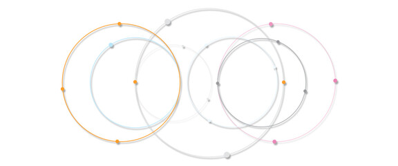 abstract circle lines technology geometric background. 