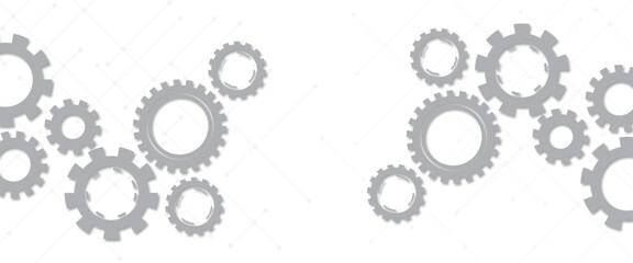 Vector abstract futuristic circuit board with various technology elements.