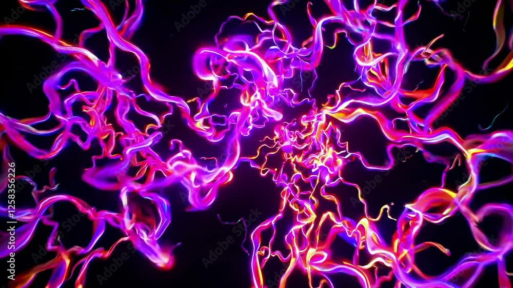 Poster vibrant display of swirling colors and shapes creating a mesmerizing abstract experience