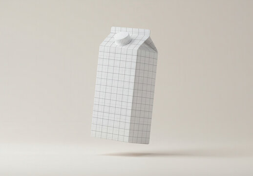 Floating Brick Packaging with Cup Mockup