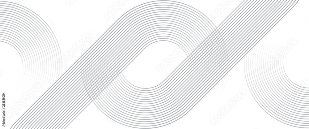 Poster modern geometric grey lines diagonal rounded grey lines pattern.