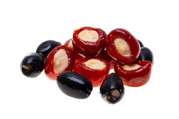 pepper with cheese isolated