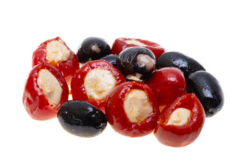 pepper with cheese isolated