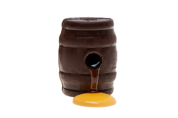 chocolate whiskey barrel isolated