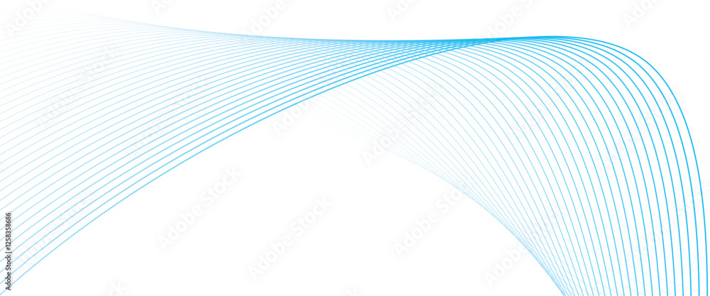 Poster vector blue wave curve lines abstract background and gradient and white wave curve lines.