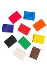 colored plasticine isolated