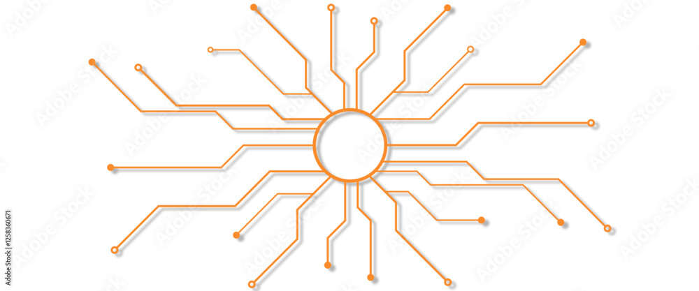 Aufkleber vector abstract futuristic circuit board with various technology elements.
