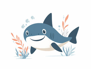 Happy Cartoon Shark