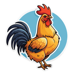 cartoon chicken illustration with transparent background