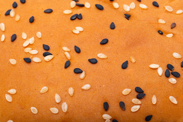 hamburger bun close up