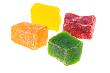Turkish delight marmalade isolated