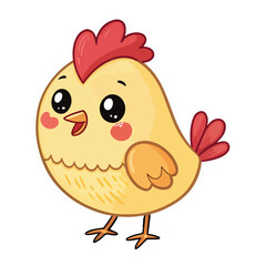 cartoon chicken illustration with transparent background