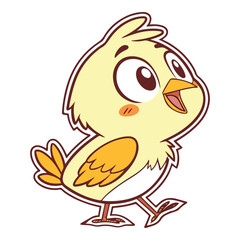 cartoon chicken illustration with transparent background