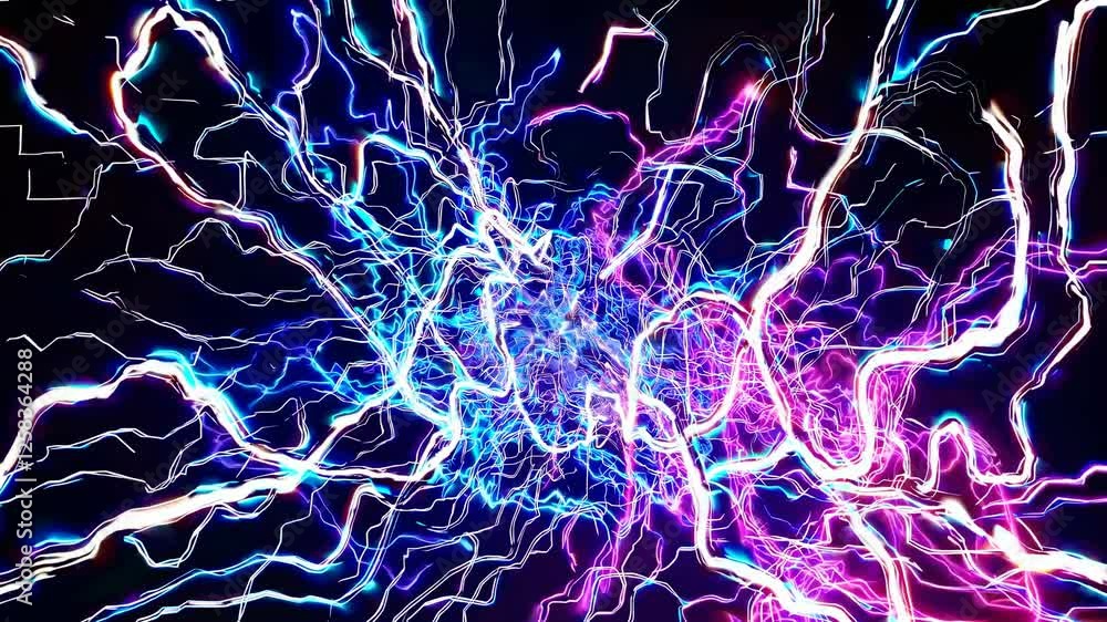 Poster abstract electric patterns create mesmerizing visuals in vibrant colors