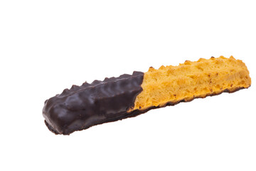 italian chocolate covered cookies isolated