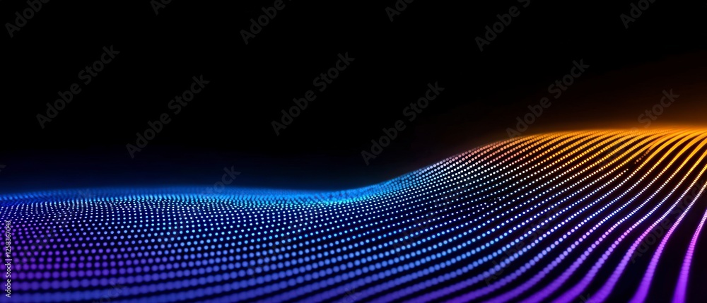 Poster abstract colorful data wave background