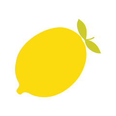 Simple, flat illustration of a lemon.