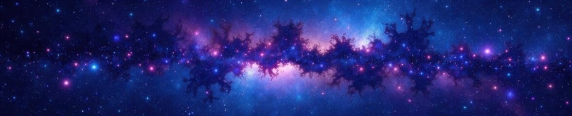 Milky Way Galaxy Background with Bright Stars, universe, cosmos