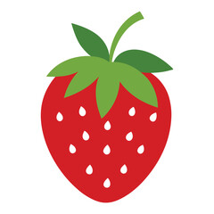 Obraz premium Fresh and Colorful Cartoon Strawberry Illustration
