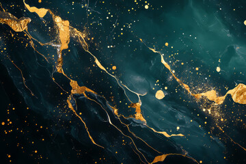 Abstract design featuring glimmering marble with fine golden veins, radiating elegance and timeless beauty.