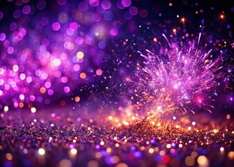 Purple Glitter Independence Day Festive Texture: Sparkling Celebration Background