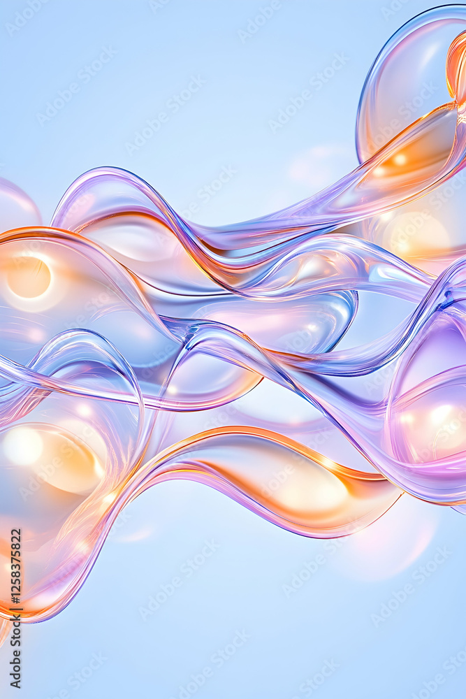 Poster abstract fluid art design on a bright background for presentations and graphic design projects