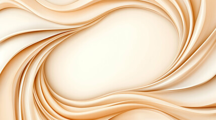 Fototapeta premium Abstract wavy silk ribbon frame. Presentation template. Elegant backdrop for presentations