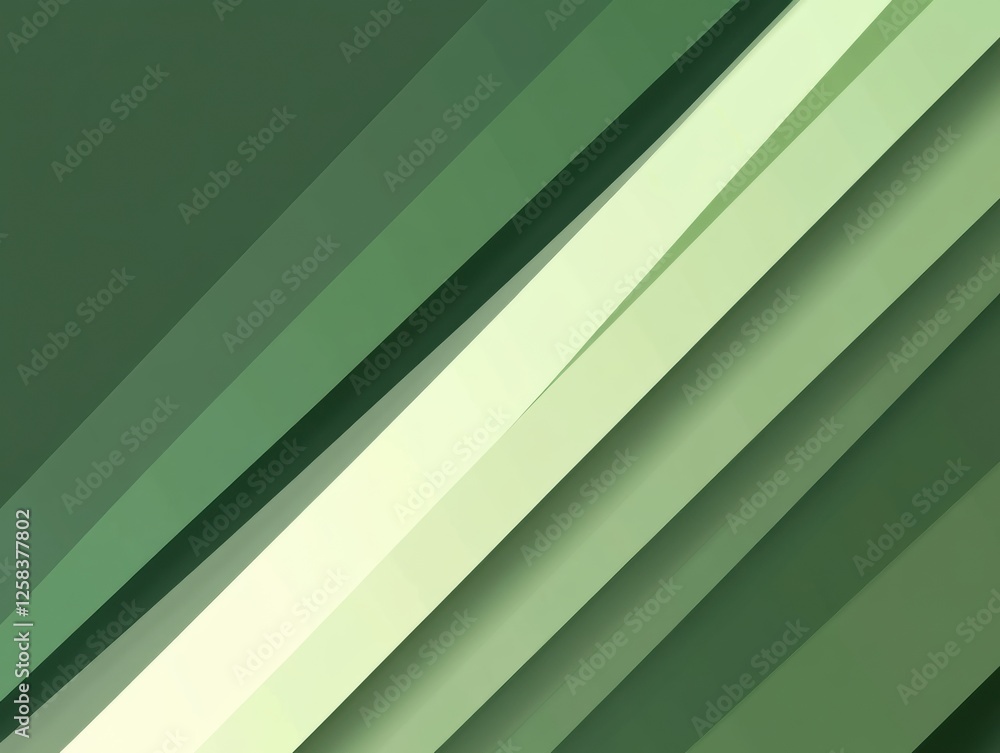 Poster tilted green shades abstract background design with subtle light and shadow play in diagonal layout