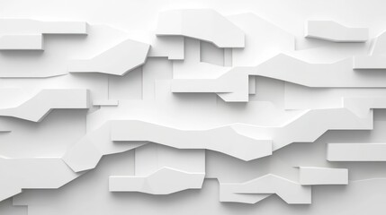 Abstract White Geometric Shapes Texture Background