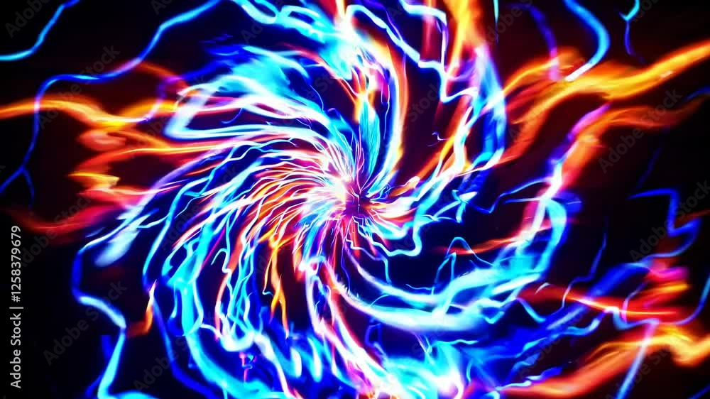 Leinwandbilder colorful swirling lights create mesmerizing patterns in a dark environment with rapid movement and e