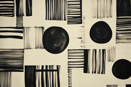 Abstract hand-drawn geometric patterns in black ink, layered over a soft ivory background, evoking the personal touch of handcraftsmanship.