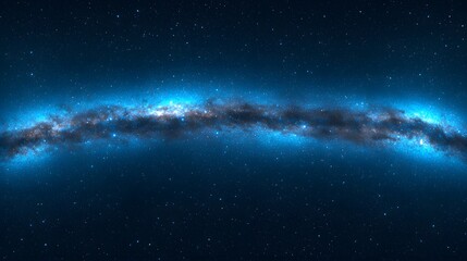 Obraz premium Stunning Space Background with Galaxies and Stars in Deep Blue