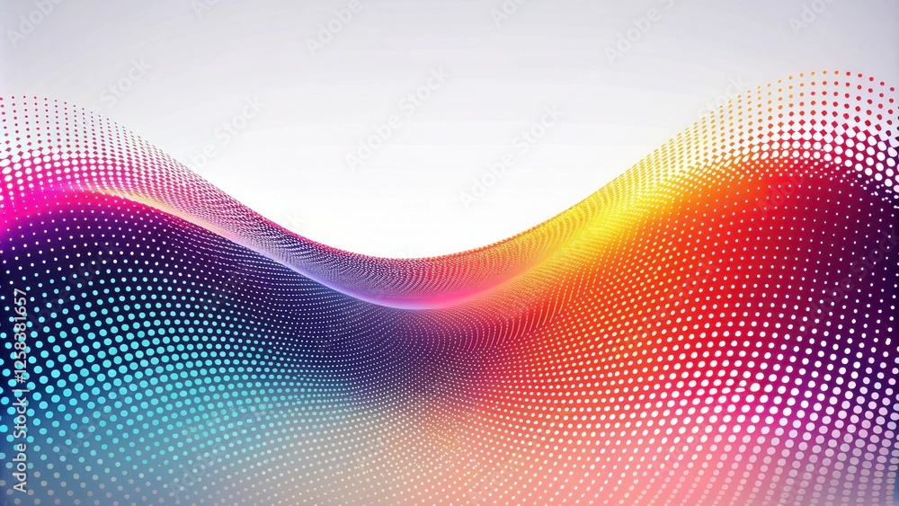 Fototapete abstract colorful halftone wave pattern background design for modern presentations and visuals