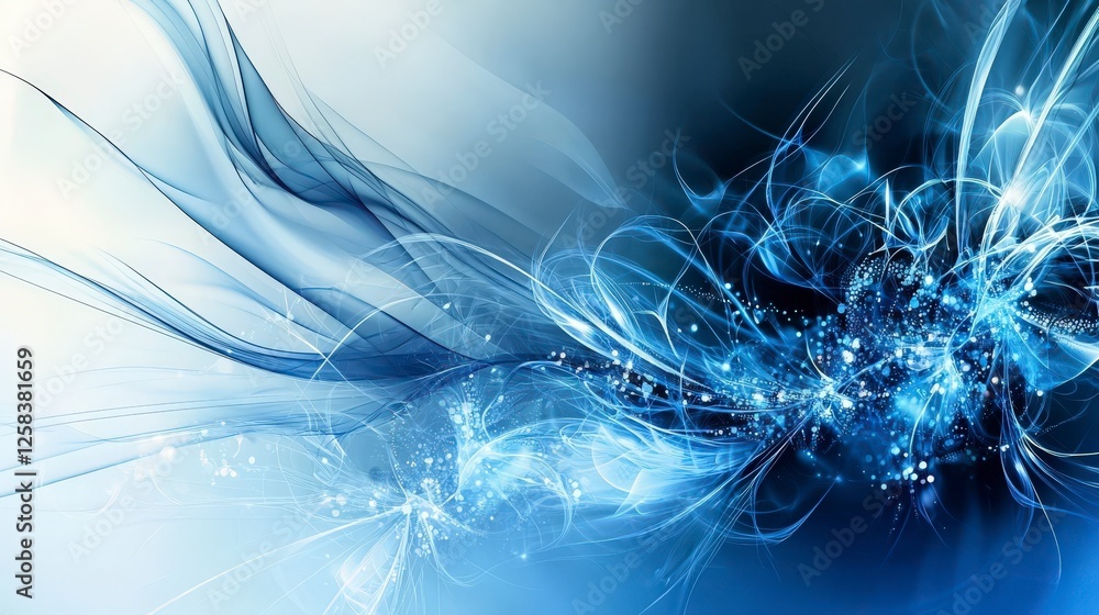 Aufkleber Dynamic abstract light patterns synchronizing to rhythm digital art display modern environment visual harmony