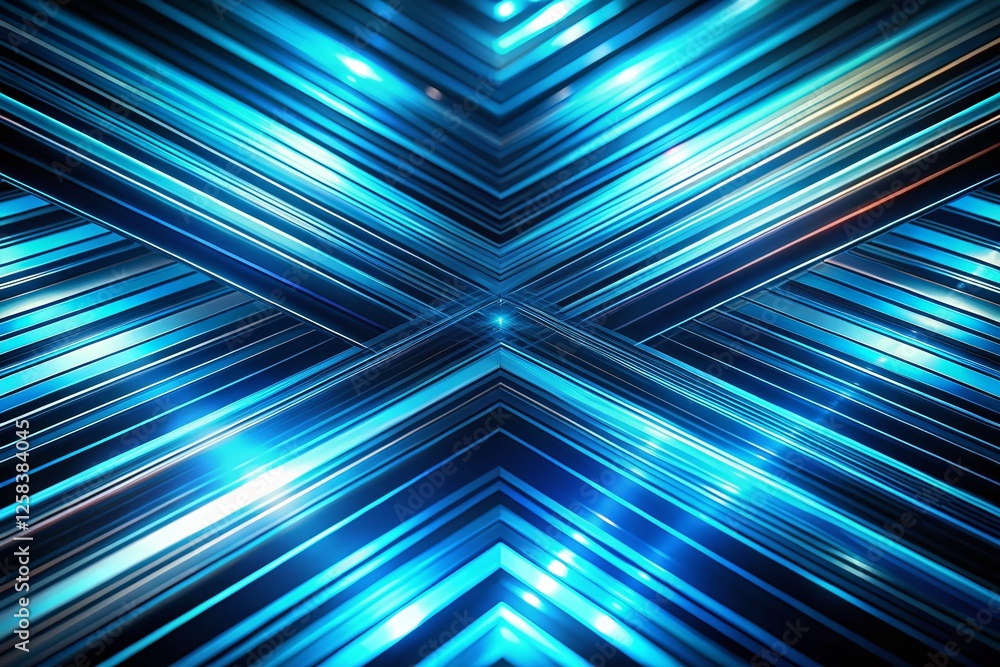 Poster abstract rotating striped hi-tech background - glowing blue & black blurred texture loop animation 4