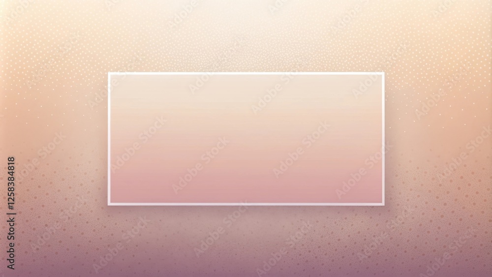 Poster elegant peach and rose gradient background with blank rectangular frame for text or image presentati