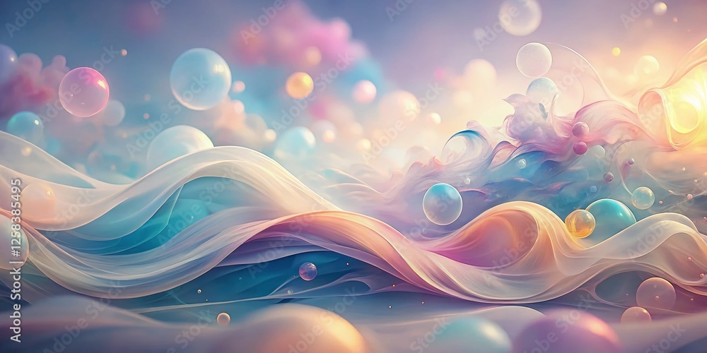 Poster abstract smooth shapes double exposure background | modern fluid design texture