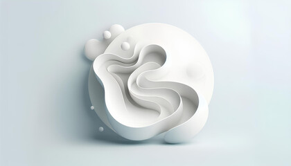 Elegant abstract minimalist background featuring smooth, flowing shapes with a soft, organic feel