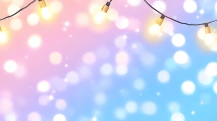 Colorful Bokeh Background with Decorative Lights and Soft Glow Effect