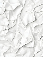 Obraz premium Crumpled white paper background texture for design, art project or presentations