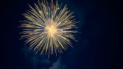 Fototapeta premium Vintage Gold and Green Fireworks Display with Elegant Sparkles