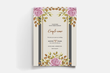 BRIDAL SHOWER FLORAL INVITATION TEMPLATE