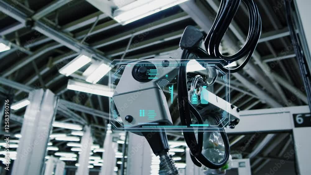 Aufkleber advanced robotic automation in a modern warehouse during daytime operations