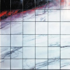 Abstract Marble Tile Grid with Cosmic Background