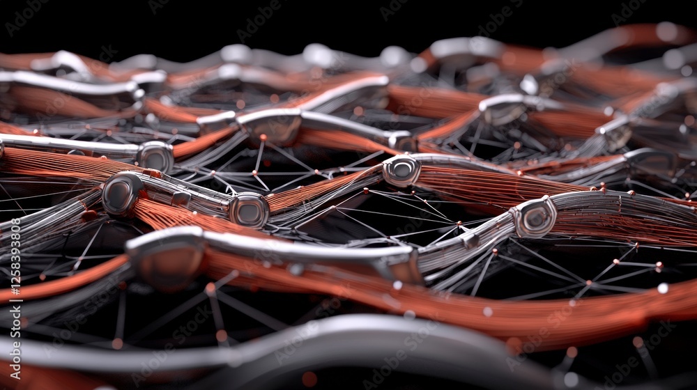 Poster abstract network of interconnected metallic nodes