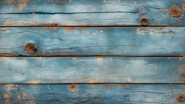 Rustic blue wooden planks background for design and decoration with natural texture and vintage feel