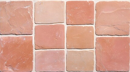 Textured Brick Wall with Varied Shades of Brown and Peach Tones