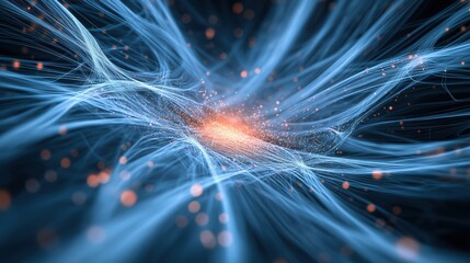 Abstract Glowing Particle Network