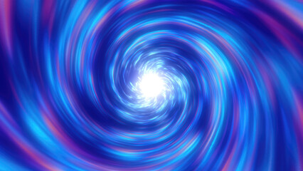Fototapeta premium A mesmerizing blue vortex spiral, radiating energy with a glowing white center, evoking a sci-fi wormhole effect