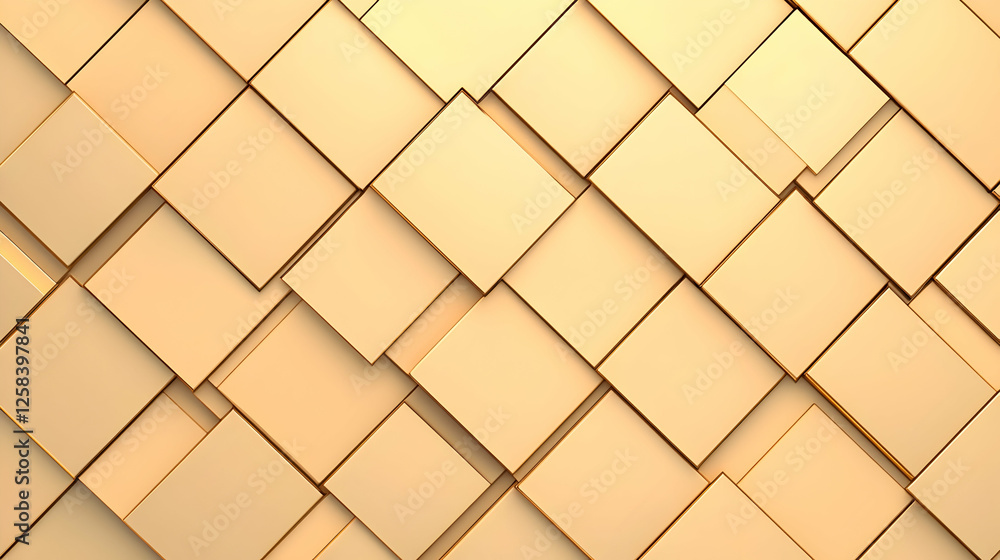 Aufkleber golden square tiles. background texture of golden square tiles, for use in architecture and graphic 